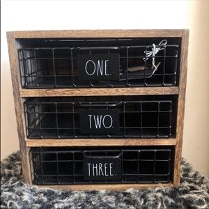 Brand new Rae Dunn one two three office organizer